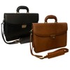 Amerileather APC Functional Leather Executive Briefcase – Top Grain Cowhide Construction with Multi-Section Interior and Classic Form - 2 of 3