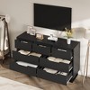55'' Wooden Horizontal 7-drawers Dresser with Embedded Handles, Modern Freestanding Chest of Drawers - Removeable Metal Legs - Anti-tipping - 2 of 4