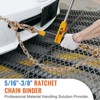 VEVOR Ratchet Chain Binder, 5/16"-3/8" Heavy Duty Load Binders, with G80 Chains 7100 lbs Secure Load Limit, Labor-saving Anti-skid Handle, Gold - 3 of 4