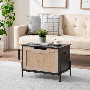 24 Inch Multifunctional Storage Bench Storage Cabinet - Storage Coffee Table with Storage Box, Entry Storage Bench for Bedroom Entryway Living Room - 1 of 4