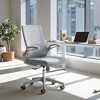 Office Chair 42.9"H Gray – Mesh Fabric Seat with Nylon Frame, Adjustable Ergonomic Swivel Chair By Zuo Modern - 2 of 4