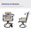 VYNXARIA Swivel Dining Chairs Set of 2, Outdoor Swivel Breathable Textilene Patio Chairs Lawn Chairs for Front Porch Backyard Deck - 2 of 4