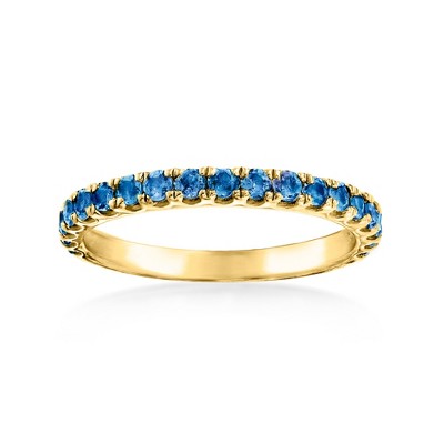 Ross-Simons 0.80 ct. t.w. Sapphire Ring in 18kt Gold Over Sterling