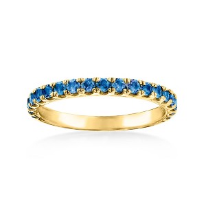 Ross-Simons 0.80 ct. t.w. Sapphire Ring in 18kt Gold Over Sterling - 1 of 4