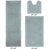 Edge Bath Rug 100% Premium Cotton Ultra-Soft Water Absorbent Tufted Solid Reversible 3 Piece Bathroom Rug Set for Machine Washable Bathmat - 2 of 4