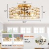 18" Bohemian Gold Smart Flush Mount Ceiling Fan with Light and Remote - 4 of 4