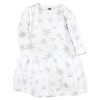 Hudson Baby Girl Cotton Dresses, Metallic Snowflake Star - image 3 of 4