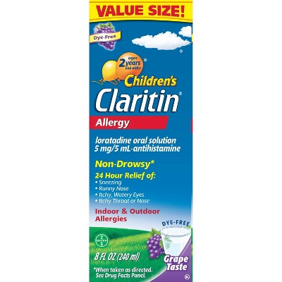 Children's Claritin 24 Hour Allergy Relief Liquid - Grape - Loratadine - 8 fl oz