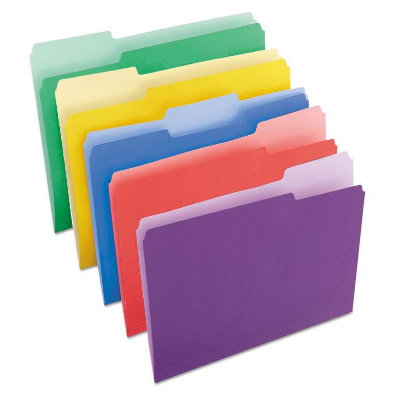 UNIVERSAL File Folders 1/3 Cut Single-Ply Top Tab Letter Assorted 100/Box 10506, 5 of 7