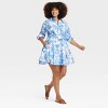 Women's Long Sleeve Mini Shirtdress - A New Day™ - 3 of 3