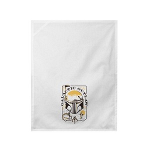 Star Wars Boba Fett Helmet Line Art Dish Towel - 1 of 1