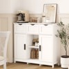 SKRAN Storage Cabinets,Wooden Floor Cabinet,with Drawers and Shelves Storage Cabinets,Accent Cabinet for Living Room,Bedroom,Bathroom - 2 of 4