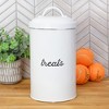 AuldHome Design Enamelware Dog Treat Jar, Modern Farmhouse Pet Treats Container - 2 of 4