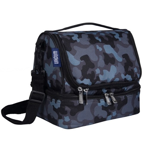 black camo lunch bag