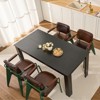VEVOR Rectangle Dining Table, 63 inch Length Large Wood Tables for 4-6 Person, Modern Dinner Furniture,Supporting for 330LBS, (Only Table)Black - 2 of 4