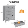 Wood Dresser for Bedroom, Chest of Drawers with 5 Drawer & Metal Handle - 3 of 4