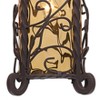 John Timberland Traditional Outdoor Light Hanging Dark Walnut Iron Scroll 15" Champagne Water Glass Damp Rated for Exterior Porch - image 4 of 4