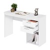 Okak 47.6IN Modern Computer Desk with Storage, Standing Desk with 2 Drawers and 1 Shelf, Home Office Desks for Living Room, Reading Room - 2 of 4