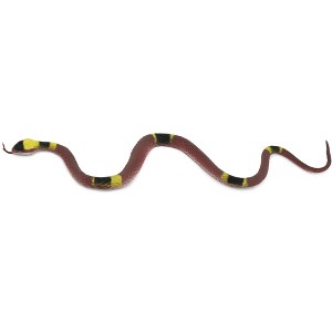 Collectible Wildlife Gifts | Snake, Coral snake, Texas,  Rubber Reptile, Educational, Realistic Hand Painted,  Model,   Gift,      10"     F3597 B363 - 1 of 4