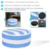 Sunnydaze Outdoor All-Weather, Water-Resistant Inflatable Blow-Up Ottoman Pouf - Beach-Bound Stripe - 3 of 4