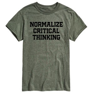 Men's - Instant Message - Normalize Critical Thinking Short Sleeve Graphic T-Shirt - 1 of 4