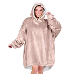 The Bare Homey - Adult Wearable Blanket - Fleece Side Pockets - 1 of 4