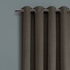 Faux Linen Absolute Blackout Grommet Top Single Window Curtain Panel - Lush Décor - image 2 of 4