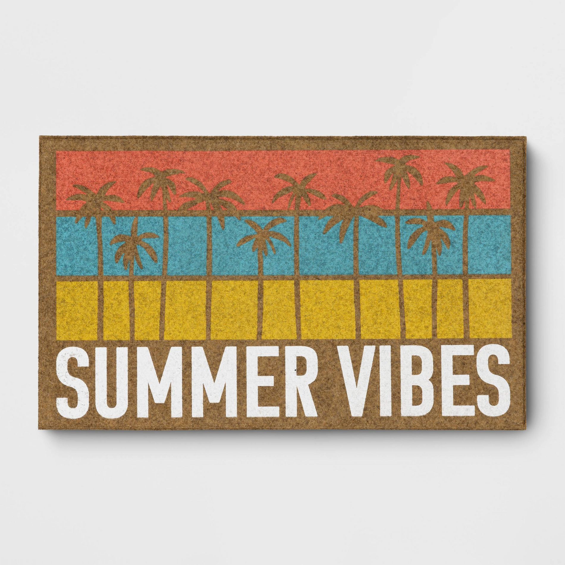 1'6"x2'6" Summer Vibes Faux Coir Doormat - Sun Squad™