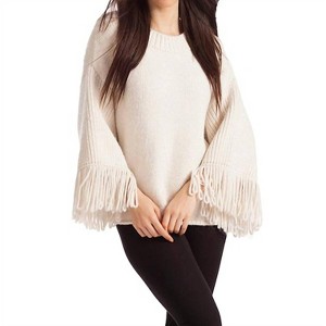 Women's Amia Ribbed V-Neck Sweater - french kyss - 1 of 4