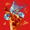 Girl's Design By Humans Pizza Cat in Space By BABYSHARK185 T-Shirt - 2 of 4