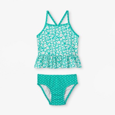 Toddler Girls' Floral Ruffle Tankini Set - Cat & Jack™ Green 12M