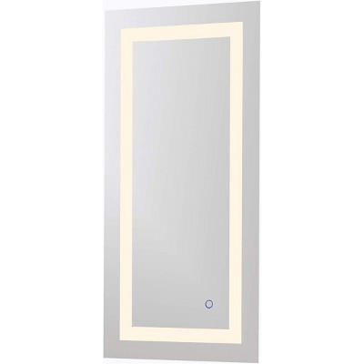 Helios 18x36 Silver LED Bathroom Vanity Mirror with Touch Sensor