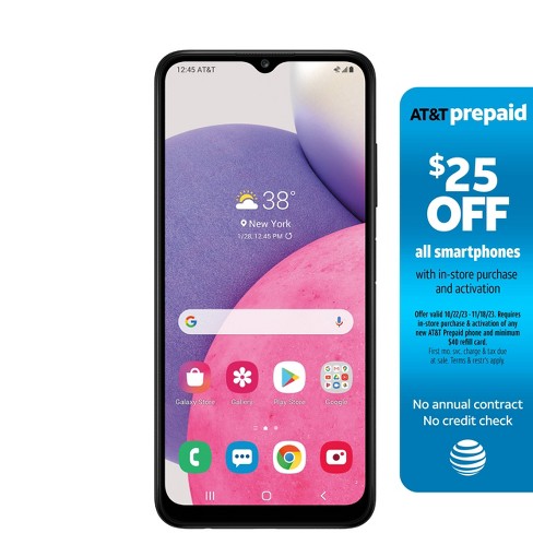 At&t Prepaid Samsung Galaxy A03s (32gb) Smartphone - Black : Target