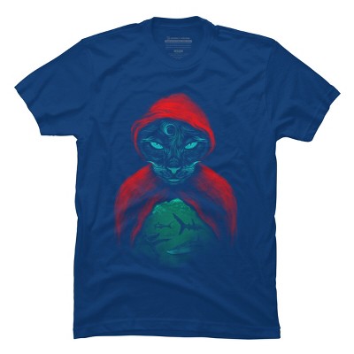 Men's Design By Humans Cat Sharks By uwanlibner T-Shirt