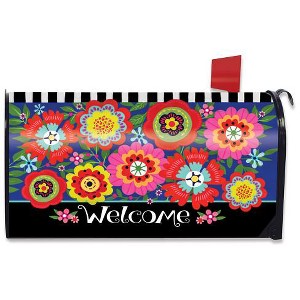 Bright Blooms Spring Magnetic Mailbox Cover Floral Primitive Standard Briarwood Lane - 1 of 3