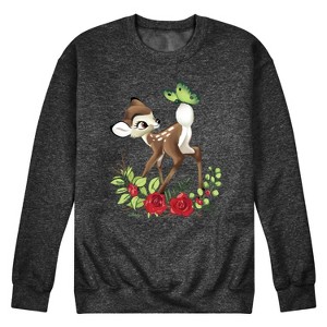 Men's - Disney - Christmas Botanical Butterfly Graphic Fleece Sweatshirt - 1 of 4
