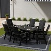 WestinTrends 7 Piece Outdoor Patio Dining Table and Modern Adirondack Armchair Set - 2 of 2