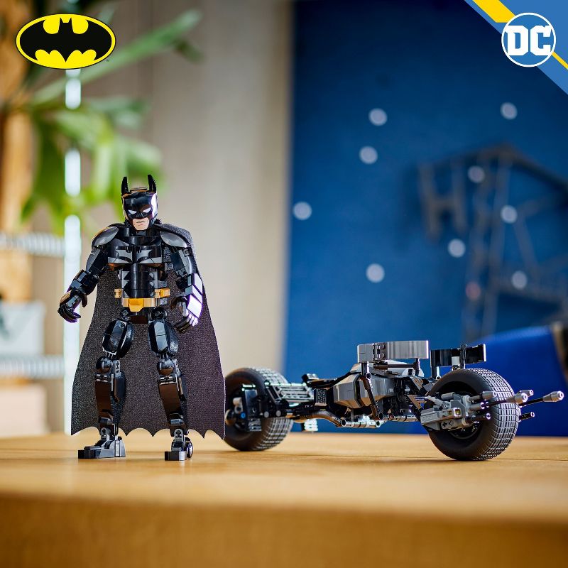 LEGO DC Batman: Batman Construction Figure &#38; the Bat-Pod Bike Action Toy 76273, 3 of 8