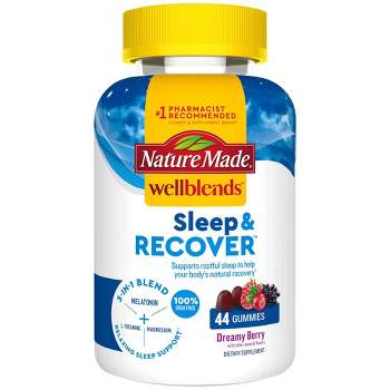Nature Made Wellblends Sleep and Recover Sleep Aid Gummies with Melatonin, L theanine and Magnesium - 44ct