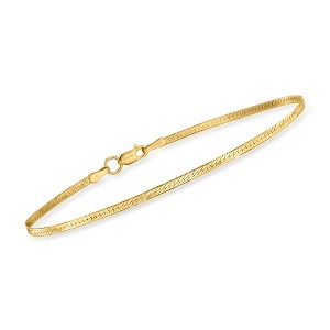 Pure Collection by Ross-Simons 1.5mm 14kt Yellow Gold Herringbone Bracelet - 1 of 4