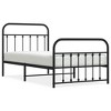 vidaXL Metal Bed Frame with Headboard and Footboard Black 39.4 in.x74.8 in. Twin - 2 of 4