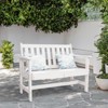 Hyleoty HDPE Outdoor Park Bench 48" x 22" x 35" ,Elegant, Comfortable and Durable - 2 of 4