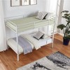 Kumasinova Bunk Bed,Low Profile Bunk Bed Frame with Ladder,High Guardrail,Twin Size Bed Frame for Kids Teens,Metal Slats Support - 2 of 4