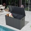 Gulches 200 Gallon Metal Outdoor Storage Box, Gray, Lockable Waterproof Patio Deck Box with Oxford Fabric Bag - 2 of 4
