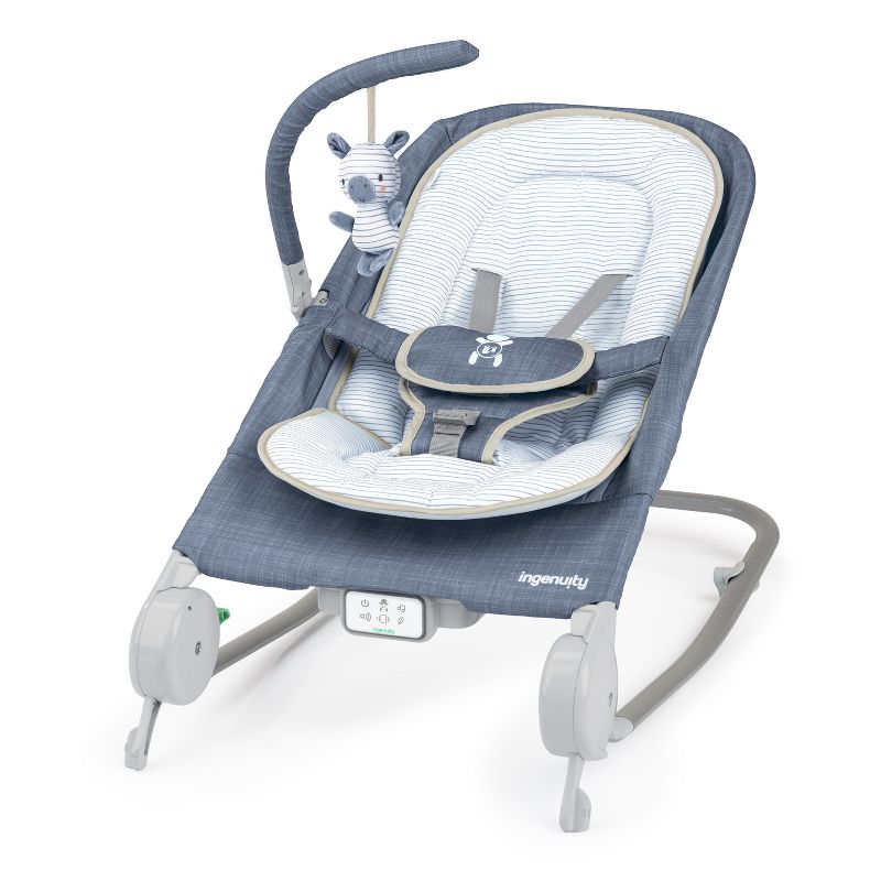 Ingenuity 2-in-1 Happy Belly Rock To Bounce Massage Baby Seat, 1 of 13