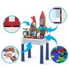 PICASSO-TILES 316PCS Activity Table with Magnetic Tiles & Building Blocks, Playset Table with Action Figures & Storage, Water & Sand Toy for Kids - 2 of 4
