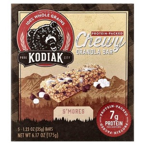 Kodiak Cakes Chewy Granola Bars, S'mores 5 Bars, 1.23 oz - 1 of 3