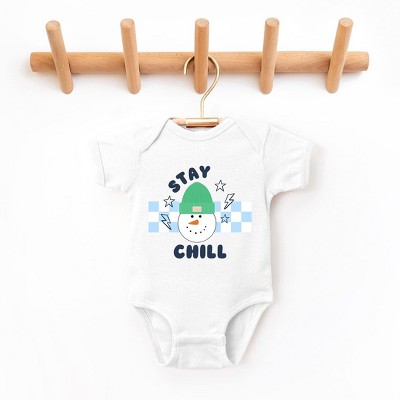 The Juniper Shop Stay Chill Checkered Baby Bodysuit