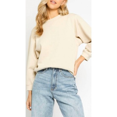 Women's Crew Neck Sweatshirt - OLIVACEOUS