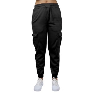 Blue Ice Apparel Women's Heavyweight Loose Fit Fleece-Lined Cargo Jogger Pants - 1 of 3